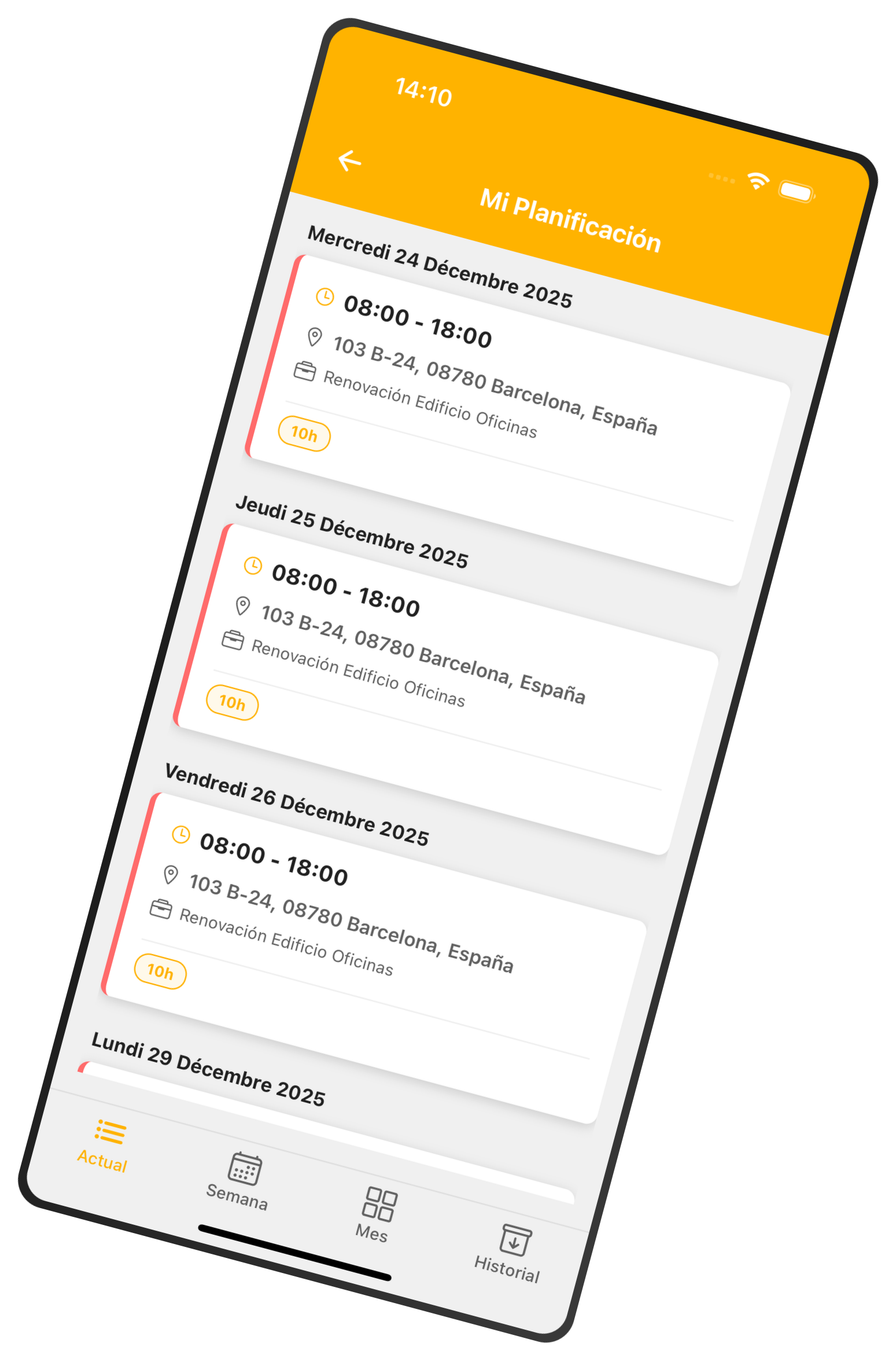 App Mobile Planificación
