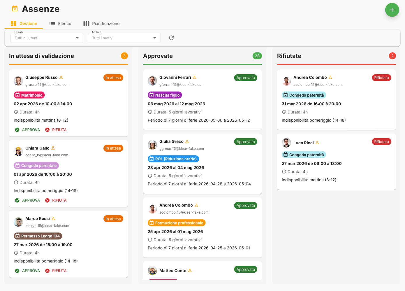 Gestione delle Assenze